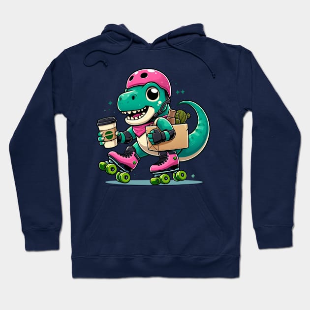 Dinosaurs used roller skates Hoodie by EKLZR